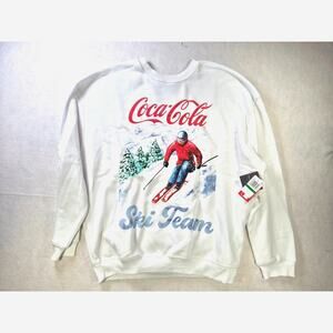 Oversized Sweatshirt Crewneck Ski Winter sz L #2183